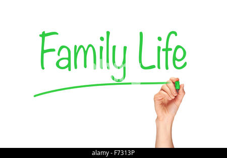 Familienleben, Induktion Trainingskonzept Schlagzeilen. Stockfoto