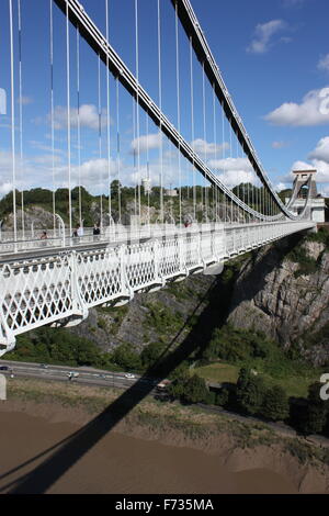 die Clifton Suspension Bridge über den Avon-Schlucht in Bristol Stockfoto