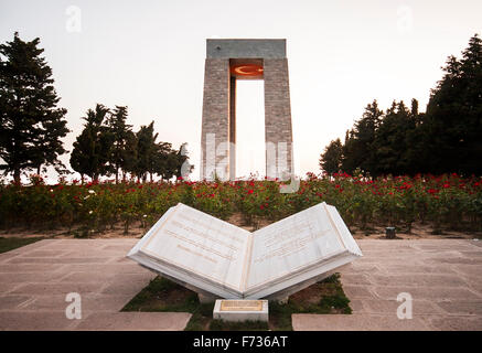 Canakkale Martyrs' Memorial In historischen Nationalpark Halbinsel, Canakkale, Türkei Stockfoto