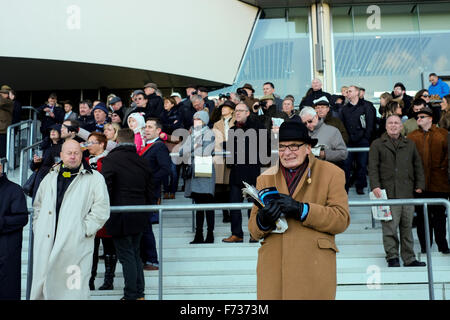 Racegoers bei Ascot Renntag, 21. November 2016. Stockfoto