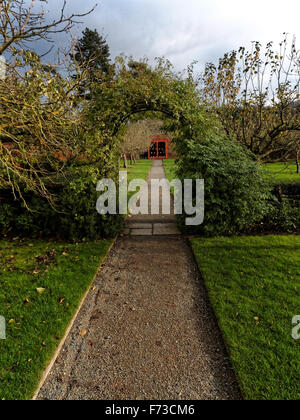 Berrington Hall ist ein Landhaus befindet sich etwa 3 Meilen nördlich von Leominster, Herefordshire, England, mit Gärten und Kostüme. Stockfoto