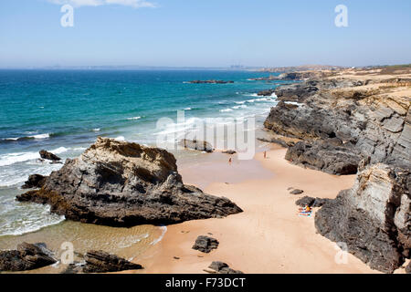 Strand von Porto Covo, Alentejo - Portugal. Stockfoto