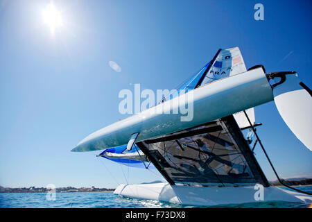 ISAF Sailing World Cup Hyères - Fédération Française de Voile. Nacra17, Besson, Riou. Stockfoto