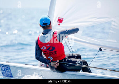 ISAF Sailing World Cup Hyères - Fédération Française de Voile. Laser. Stockfoto