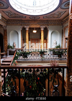 Berrington Hall ist ein Landhaus befindet sich etwa 3 Meilen nördlich von Leominster, Herefordshire, England, mit Gärten und Kostüme. Stockfoto