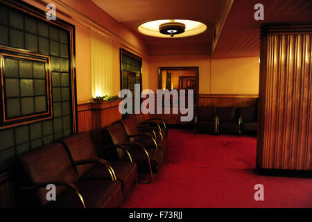 Art Deco, Liberty Cinema, Kino, Art Deco, Marine Lines, Bombay, Mumbai, Maharashtra, Indien, Asien Stockfoto