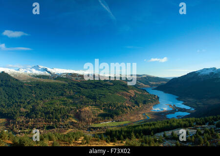 Loch Lubnaig aus Beinn ein t-Sidhein, Strathyre, Loch Lomond und Trossachs National Park, Stirlingshire Stockfoto
