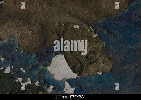 Schultern & Gesichtszüge ertrank Leander gegen das blaue Meer Hintergrund. "Hero und Leander" Wandmalerei von Papamalis Stockfoto