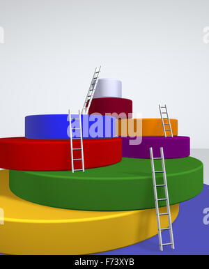 Konzept zur Überwindung Stockfoto