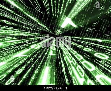 Abstrakte Technik Hintergrund mit Binär-code Stockfoto