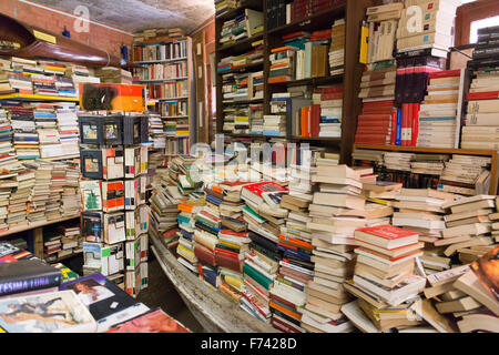 Libreria Acqua Alta, Venedig Italien Stockfoto