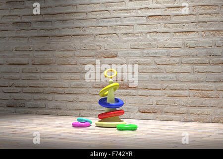 3D-Rendering Baby Spielzeug auf einem leeren Raum Stockfoto