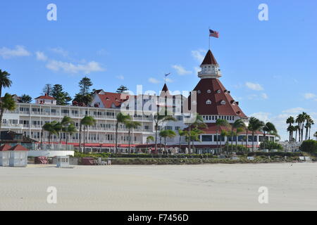 Hotel del Coronado Beach front Hotel in der Stadt Coronado Stockfoto