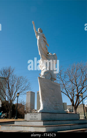 Denkmal für die Einwanderer-statue Stockfoto