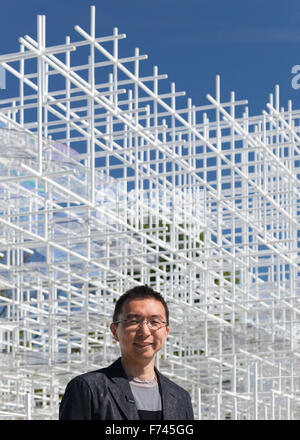 Sou Fujimoto auf der Serpentine Pavillion 2013 Kensington Gardens-London, UK Stockfoto