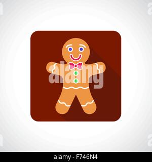 Weihnachten-Lebkuchen-Symbol. Stock Vektor