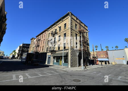 Straße Film setzt in den Paramount Studios in Los Angeles. Stockfoto