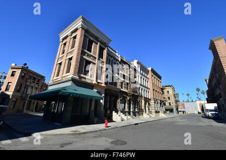 Straße Film setzt in den Paramount Studios in Los Angeles. Stockfoto