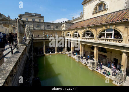 Römischen (und georgischen) Bäder, Bath, Somerset, England Stockfoto