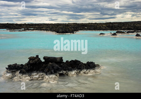 Blaue Lagune geothermische Spa in der Nähe von Grindavik, Island Stockfoto