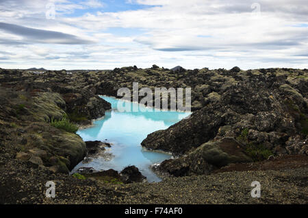 Blaue Lagune geothermische Spa in der Nähe von Grindavik, Island Stockfoto