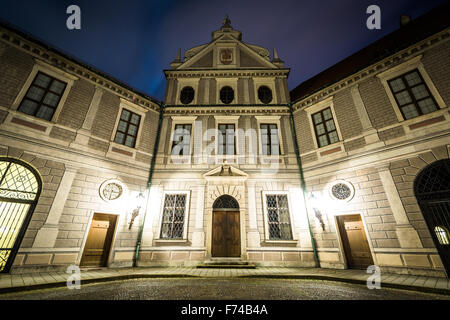 Münchner Residenz in der Nacht, in München. Stockfoto