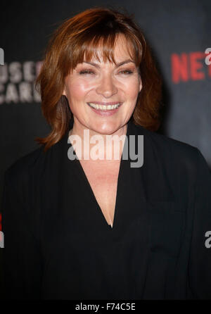 26. Februar 2015 - London, England, UK - Lorraine Kelly Teilnahme an House Of Cards Saison 3 Weltpremiere Stockfoto