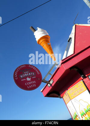 Ice Cream-Kabine an Portmarnock Strandpromenade, Dublin. Stockfoto