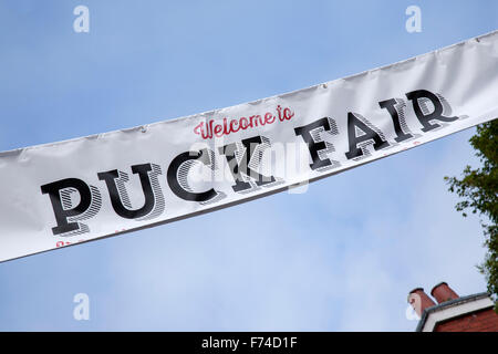 Puck Fair Zeichen, Killorglin; County Kerry; Irland Stockfoto