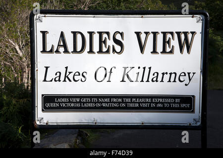 Damen sehen Zeichen, Nationalpark Killarney, Irland Stockfoto