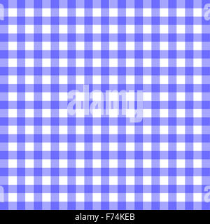 Das Muster einer blau karierte Tischdecke Stockfoto