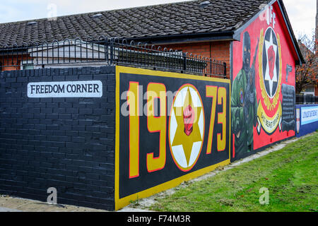 Freiheit-Ecke in East Belfast Loyalist Stockfoto