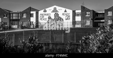 UVF Wandbild in Mount Vernon, Nord-Belfast. Stockfoto