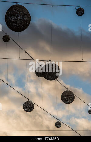 Weihnachtsschmuck in Oxford Street und Regent Street. Stockfoto