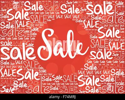 Verkauf Word Cloud-Hintergrund, Business-Konzept Stock Vektor