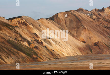 Vulkanische Landschaft mit Rhyolith Formationen im Fjallabak Island Stockfoto