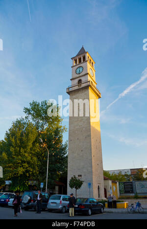 Kulla e Sahatit, Uhrturm, gebaut im Jahre 1822, Tirana, Albanien Stockfoto