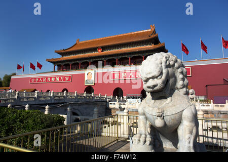 South Gate Eingang, Verbotene Stadt, Kaiserpalast in Peking, China Stockfoto