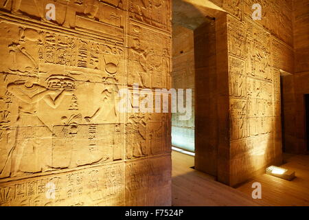 Ägypten - Phile Insel, der Tempel der Isis, Detail, UNESCO Stockfoto
