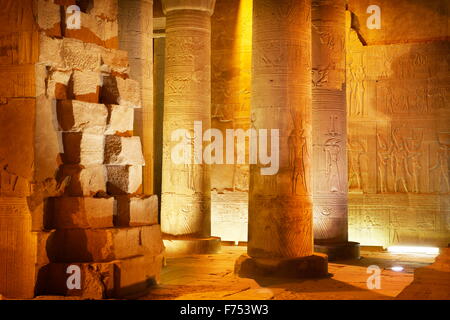 Ägypten - Kom Ombo, Tempel von Sobek Stockfoto
