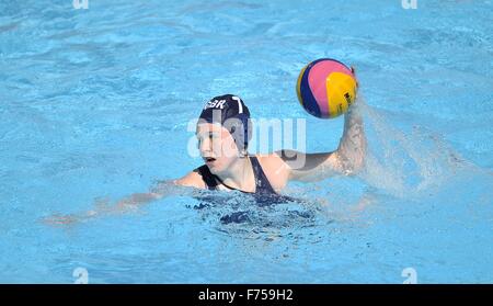 Hannah Edwards (GBR). Holland (NED) V Großbritannien (GBR). Womens Wasserball. Wasserball-Bereich. Baku. Aserbaidschan. Baku2015. 1. Europäische Spiele. 14.06.2015. Stockfoto