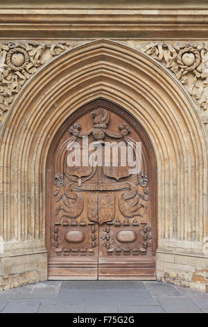 Tor der Bath Abbey in Bath, Somerset England Vereinigtes Königreich UK Stockfoto