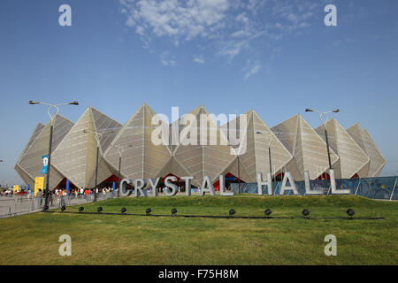 Einen Überblick über die Außenseite des Crystal Hall. Baku2015. 1. Europäische Spiele. Baku. Aserbaidschan. 17.06.2015. Stockfoto