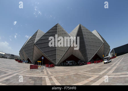 Einen Überblick über die Außenseite des Crystal Hall. Baku2015. 1. Europäische Spiele. Baku. Aserbaidschan. 17.06.2015. Stockfoto