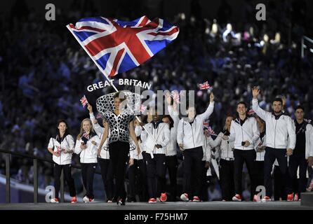 Großbritannien (GBR) in der Sportler-Parade. Eröffnungsfeier. Olympia-Stadion. Baku. Aserbaidschan. Baku2015. 1. Europäische Spiele. 06.12.2015. Stockfoto