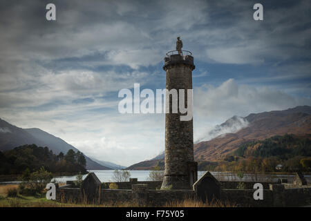 Die Unbekannte Highlander Denkmal an der Spitze von Loch Shiel, Glenfinnan, Highlands, Schottland Stockfoto