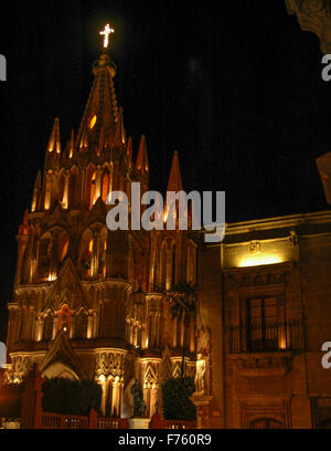 Parroquia in San Miguel de Allende, Mexiko Stockfoto