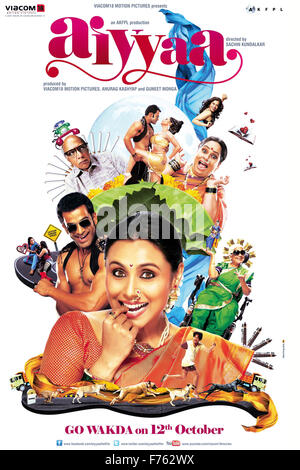 Hindi Filmplakat von Aiyyaa, Indien, Asien Stockfoto