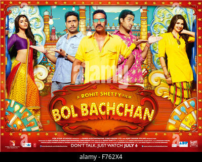 Indisches bollywood Hindi Filmplakat von Bol Bachchan A Rohit Shetty Film Indien Stockfoto