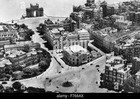 Council Hall Regal Cinema Majestic Hotel, Bombay Mumbai, Maharashtra, Indien, Asien altes Vintage-Bild aus den 1900er Jahren Stockfoto